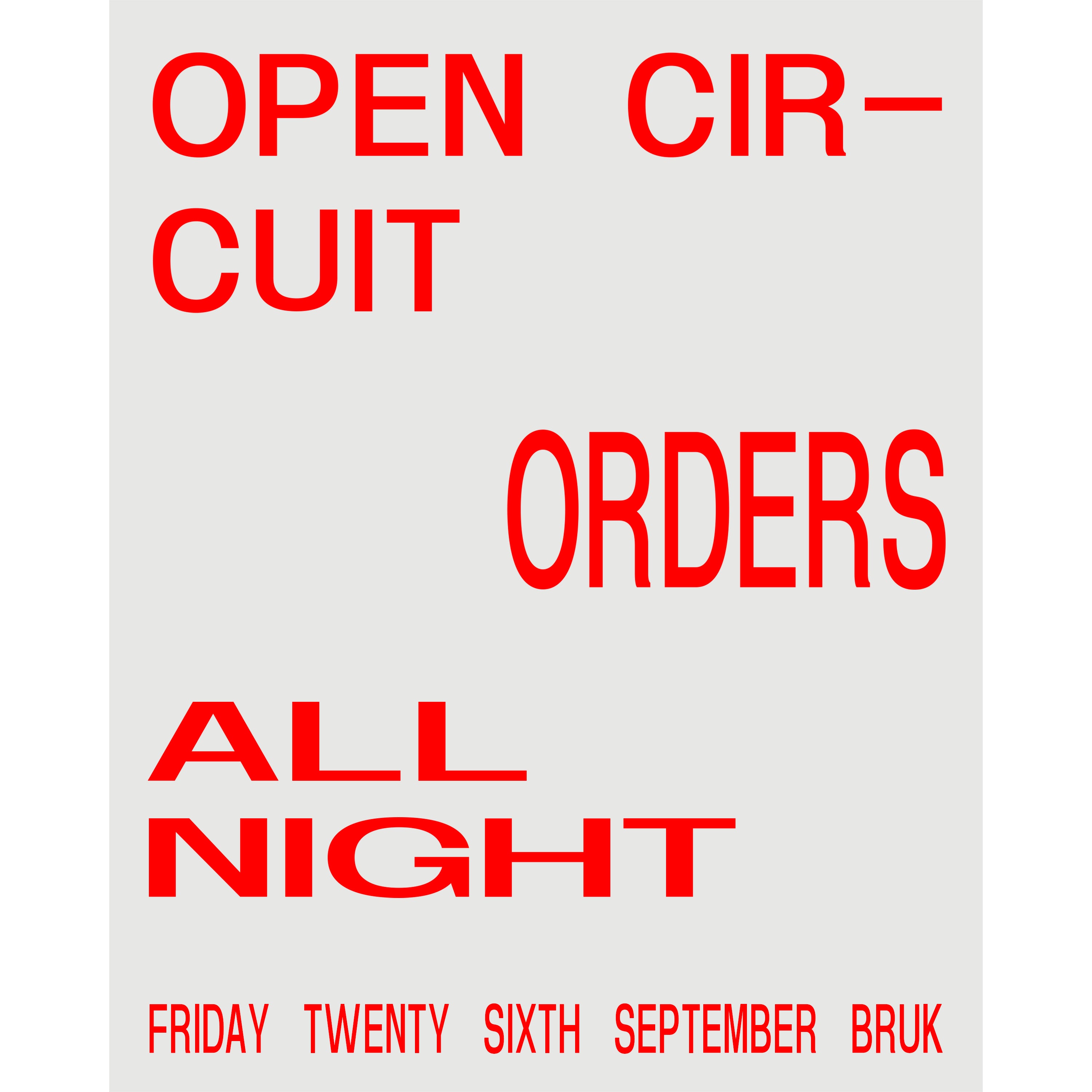 OPEN CIRCUIT 26.09.2025